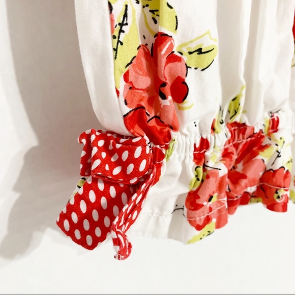 Janie and Jack Camellia Fully Lined 100% Cotton Floral Pattern Sleeveless Blouse - Picture 9 of 12